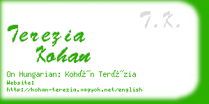 terezia kohan business card